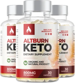 AltBurn Keto bottles displayed together, showing the product packaging